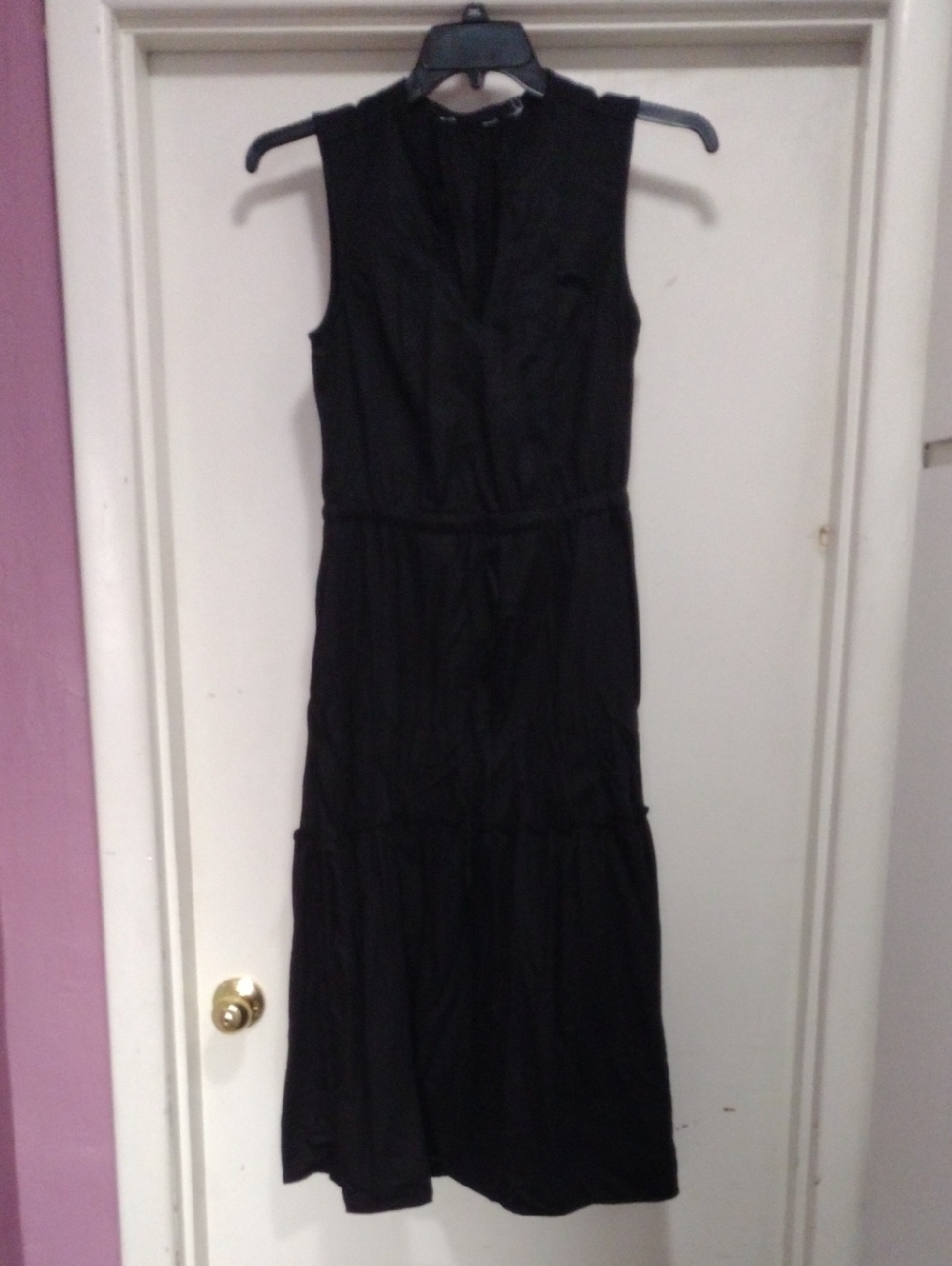 Black Sleeveless Cottagecore Whimsigoth Maxi Dress Medium